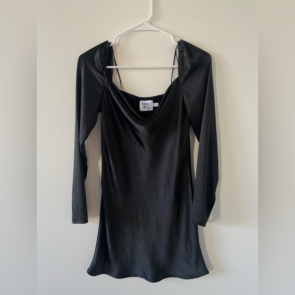 Princess Polly long sleeve silk mini dress